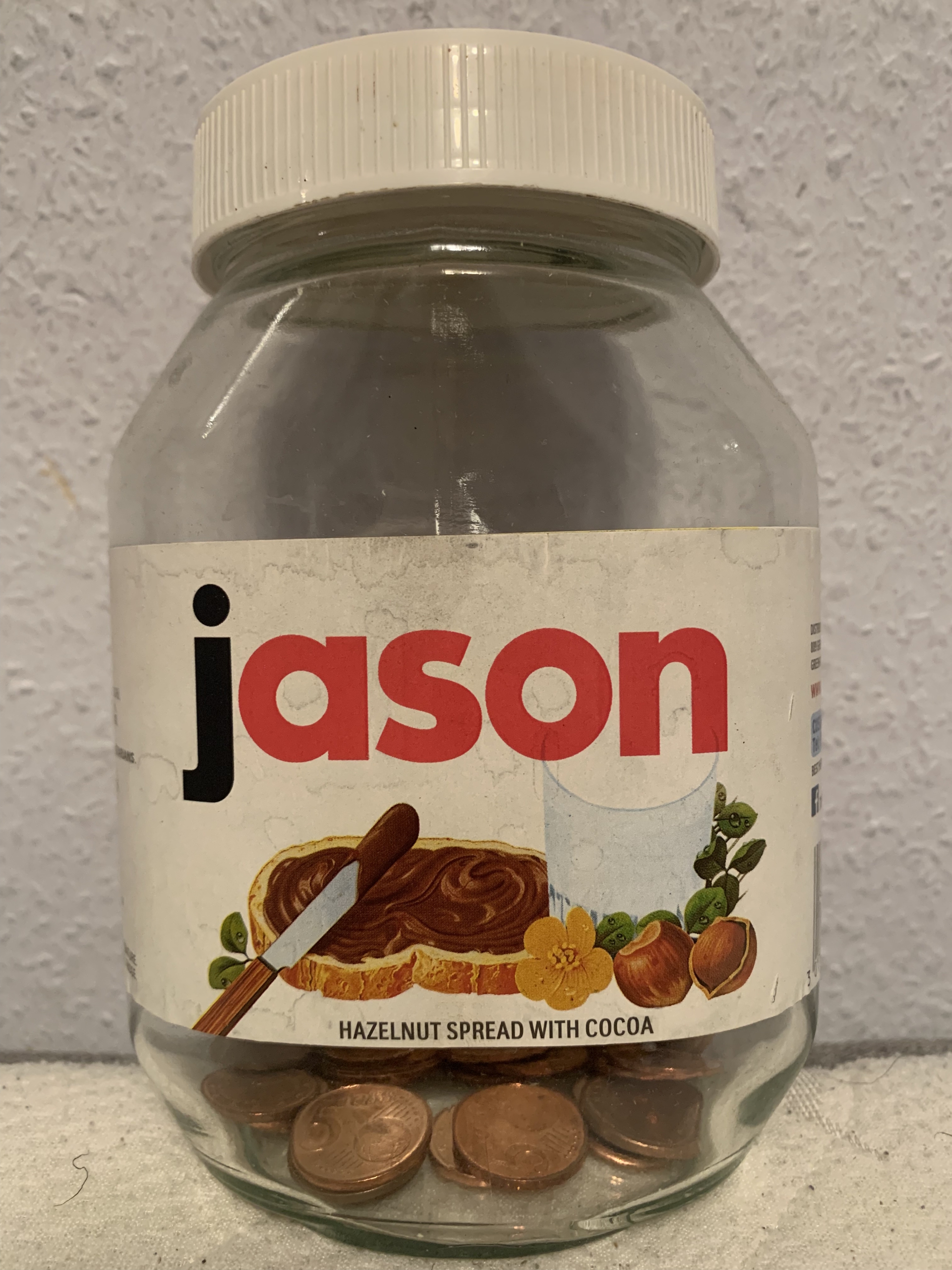Nutella jar with 